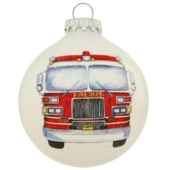 Personalized Firetruck Glass Ornament -Holiday Decoration Store 1260990 web 2