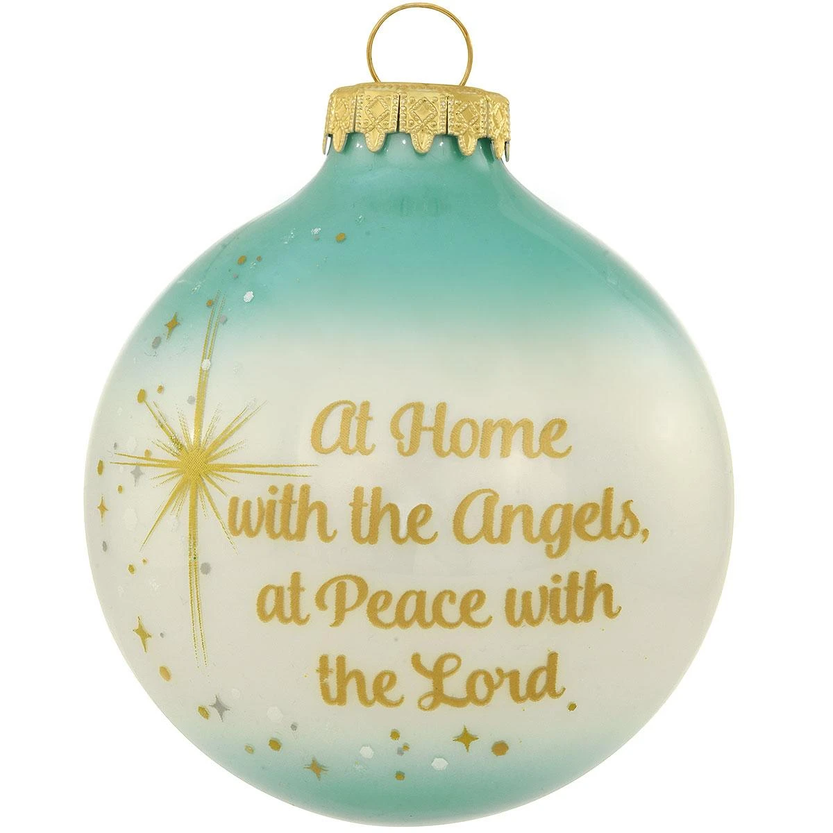 Personalized At Home With The Angels Glass Ornament 4 Personalized At Home With The Angels Glass Ornament - Image 2