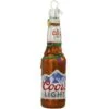 Holiday Coors Light Beer Bottle Glass Ornament