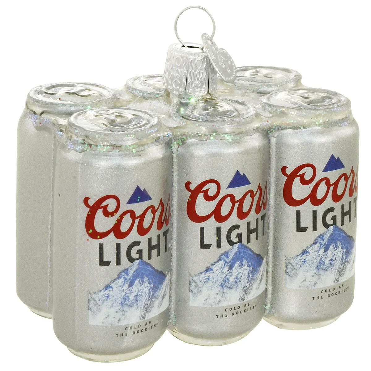 Coors Light Six Pack Glass Ornament 3 Coors Light Six Pack Glass Ornament