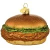 Chicken Sandwich Glass Ornament