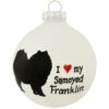 Personalized I Love My Samoyed Glass Ornament 1 Personalized I Love My Samoyed Glass Ornament -Holiday Decoration Store 1261047 web 1.default