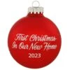 First Christmas In Our New Home 2023 Red Glass Ornament -Holiday Decoration Store 1261068 web 1.default