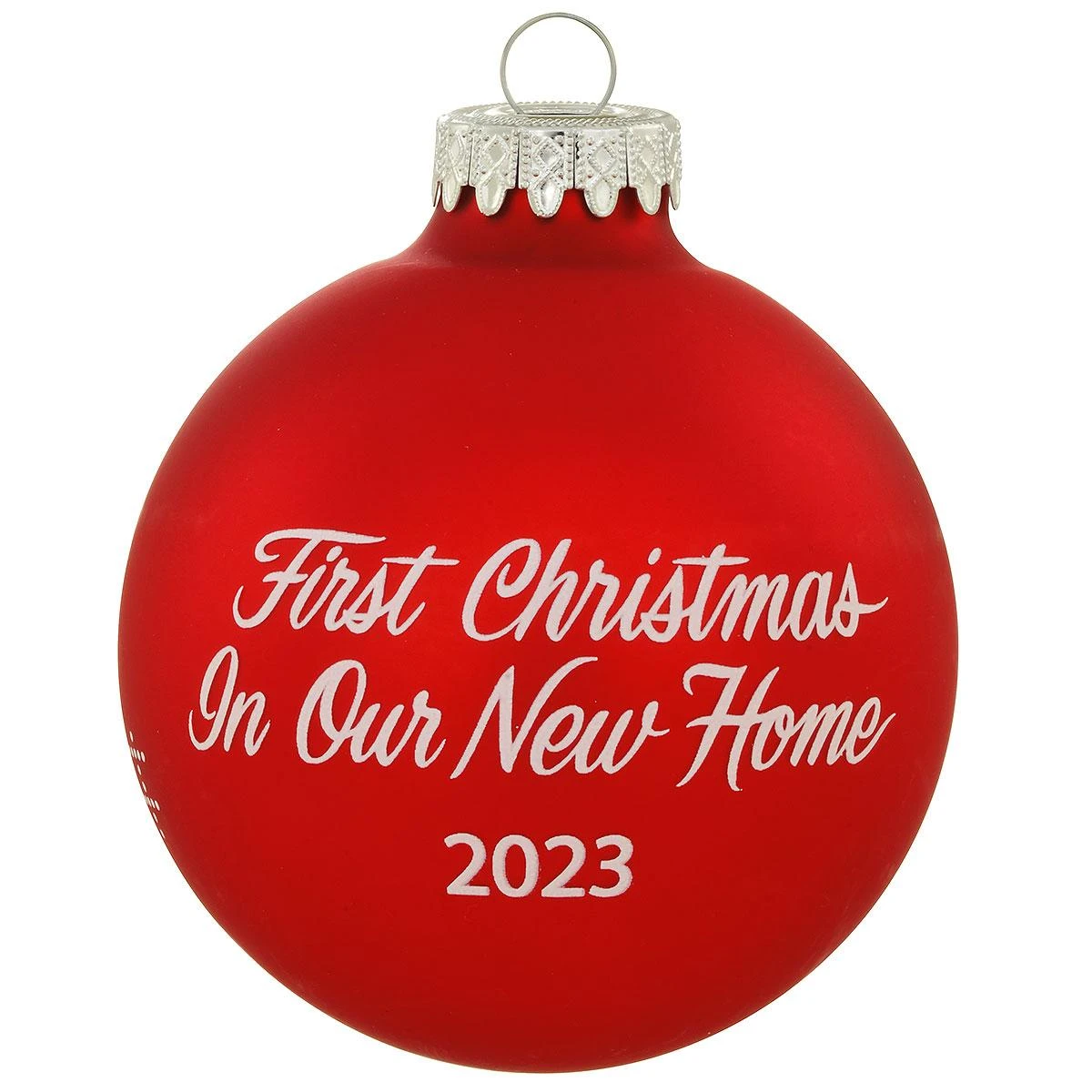 First Christmas In Our New Home 2023 Red Glass Ornament 3 First Christmas In Our New Home 2023 Red Glass Ornament