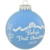 Baby's First Christmas 2023 Blue Glass Ornament -Holiday Decoration Store 1261070 web 1.default