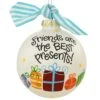 Friends Are The Best Presents 4 Inch Glass Ornament -Holiday Decoration Store 1261106 web 1.default