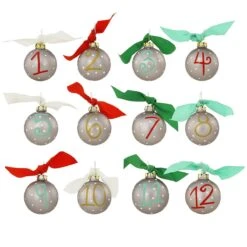 12 Days Of Christmas Glass Ornament Set Of 12 -Holiday Decoration Store 1261112 web 4
