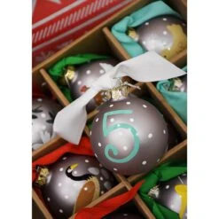 12 Days Of Christmas Glass Ornament Set Of 12 -Holiday Decoration Store 1261112 web 6