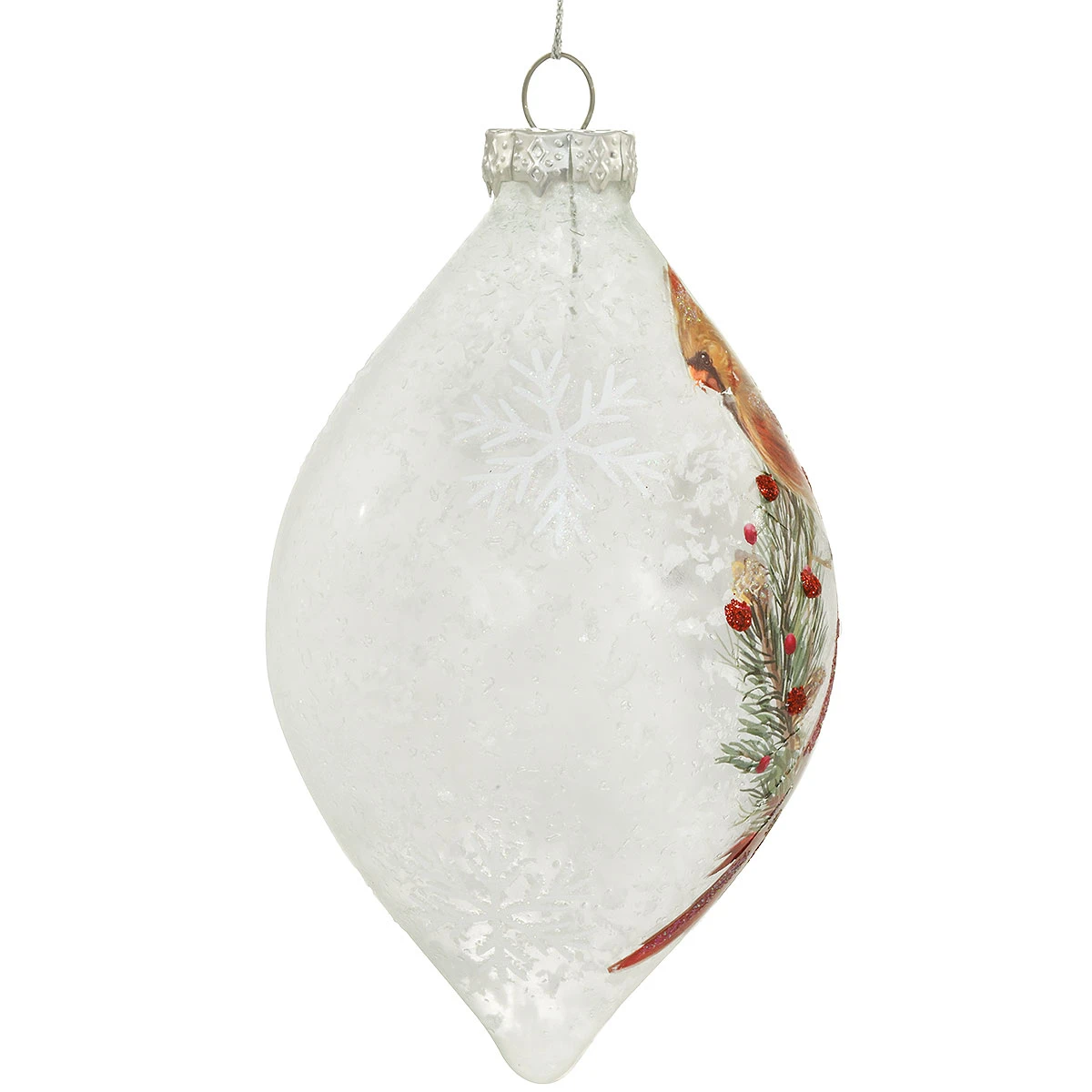 Cardinal Couple Glass Teardrop Ornament 4 Cardinal Couple Glass Teardrop Ornament - Image 2
