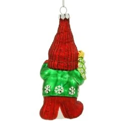 Gnome With Tree 5 Inch Glass Ornament -Holiday Decoration Store 1261188 web 2