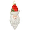 Santa Head Teardrop Glass Ornament 2 Santa Head Teardrop Glass Ornament -Holiday Decoration Store 1261204 web 1.default