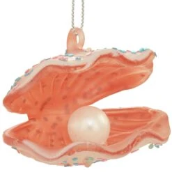 Shell With Pearl Spun Glass Ornament