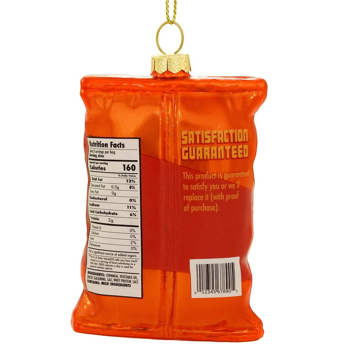 Cheese Curls 3.5 Inch Glass Ornament 4 Cheese Curls 3.5 Inch Glass Ornament - Image 2