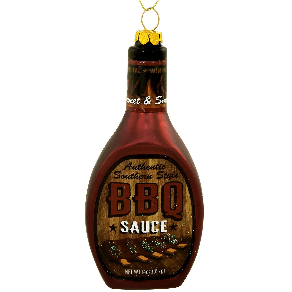 BBQ Sauce Bottle Ornament 3 BBQ Sauce Bottle Ornament