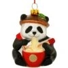 Panda Eating Noodles Glass Ornament -Holiday Decoration Store 1261303 web 1.default