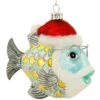 Fish With Santa Hat Glass Ornament -Holiday Decoration Store 1261324 web 1.default