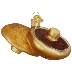 Portobello Mushrooms Glass Ornament