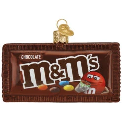 M And M's Milk Chocolate Glass Ornament
