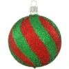 Red And Green Glitter Striped Glass Ornament 1 Red And Green Glitter Striped Glass Ornament -Holiday Decoration Store 1261446 web 1.default