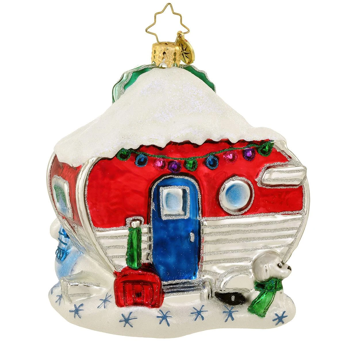 Cocoa In The Snow Radko Glass Ornament 4 Cocoa In The Snow Radko Glass Ornament - Image 2