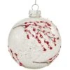 White With Red Blossoms 4 Inch Clear Glass Ornament 2 White With Red Blossoms 4 Inch Clear Glass Ornament -Holiday Decoration Store 1261633 web 1.default