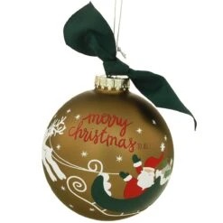 Merry Christmas Santa Glass Ball
