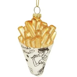 French Fries In Paper Glass Ornament