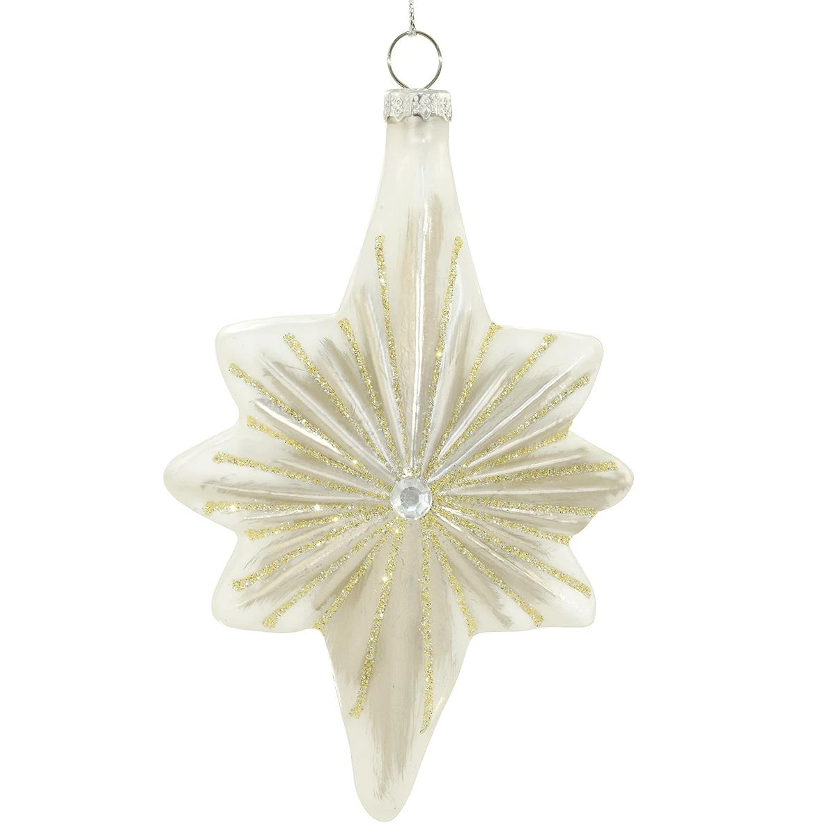 Elongated Star Glass Ornament 3 Elongated Star Glass Ornament