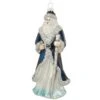 Blue Santa With Silver Glitter Glass Ornament -Holiday Decoration Store 1261711 web 1.default