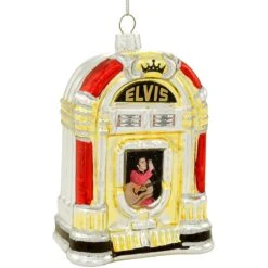 Elvis Jukebox Glass Ornament