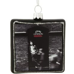 John Lennon Album Glass Ornament