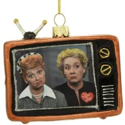 Lucy And Ethel TV Glass Ornament