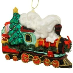 Train With Gifts Glass Ornament -Holiday Decoration Store 1261783 web 2