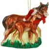 Baby And Mom Horse Glass Ornament 2 Baby And Mom Horse Glass Ornament -Holiday Decoration Store 1261785 web 1.default
