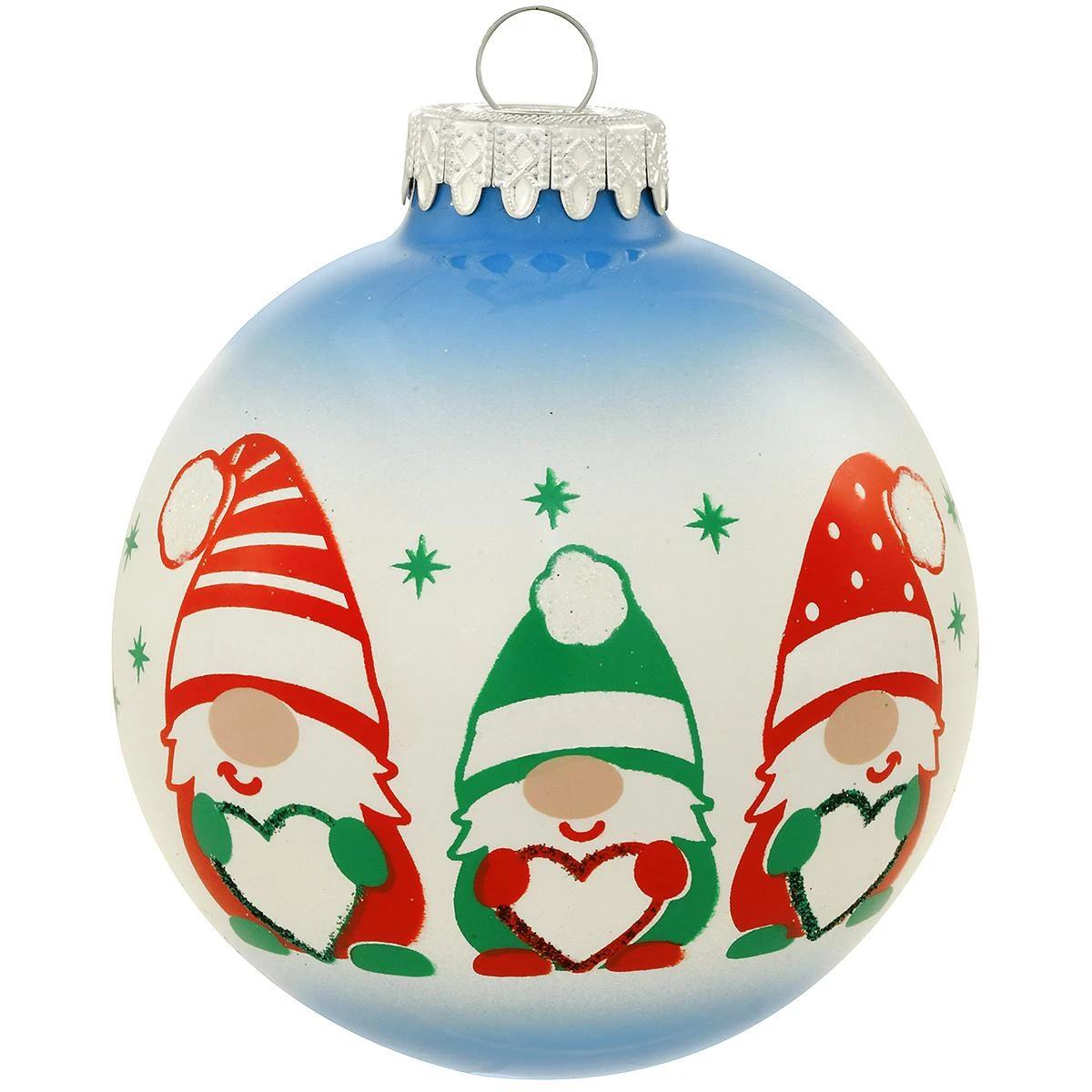 Personalized Gnome Family Of 3 4-Inch Glass Ornament 4 Personalized Gnome Family Of 3 4-Inch Glass Ornament - Image 2