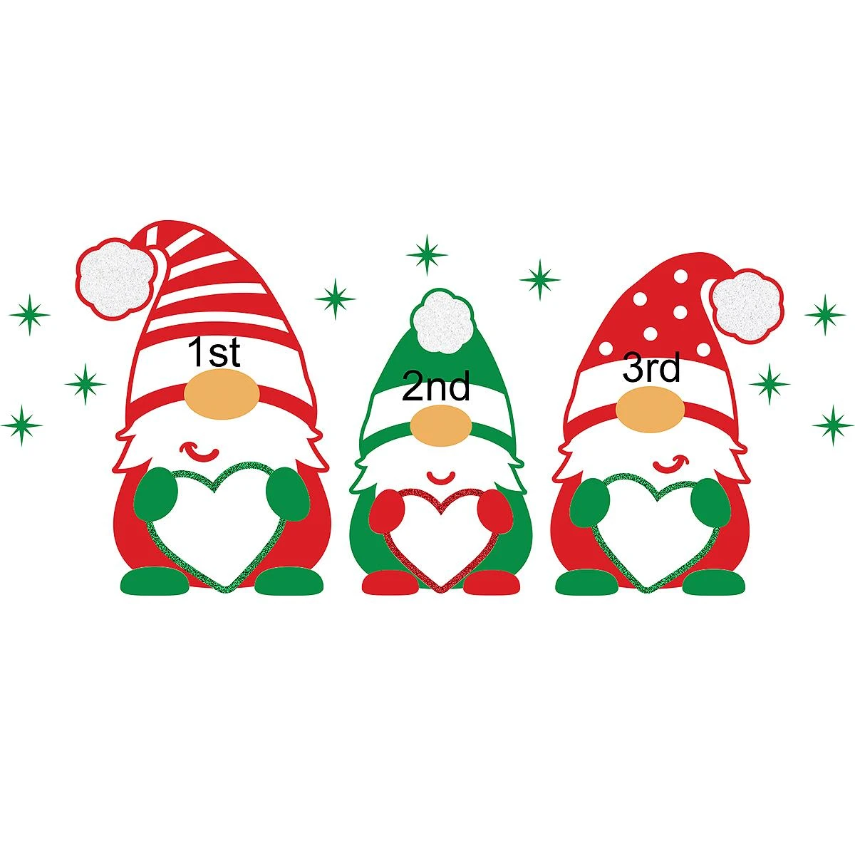 Personalized Gnome Family Of 3 4-Inch Glass Ornament 5 Personalized Gnome Family Of 3 4-Inch Glass Ornament - Image 3