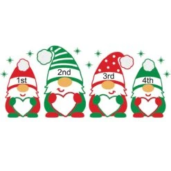 Gnome Family Of 4 4-Inch Glass Ornament -Holiday Decoration Store 1261790 web 3