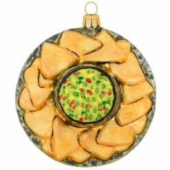 Nacho Platter With Guacamole Glass Ornament