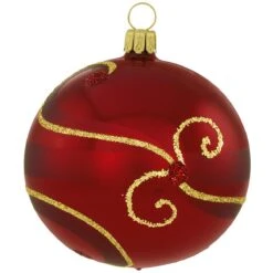 Shiny Burgundy 3 Inch Glass Ornament