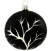 Black With Trees 3 Inch Glass Ornament