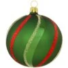 Hunter Green With Red And Champagne Twists Glass Ornament -Holiday Decoration Store 1261869 web 1.default