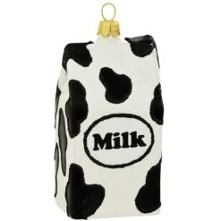 Milk Carton Glass Ornament