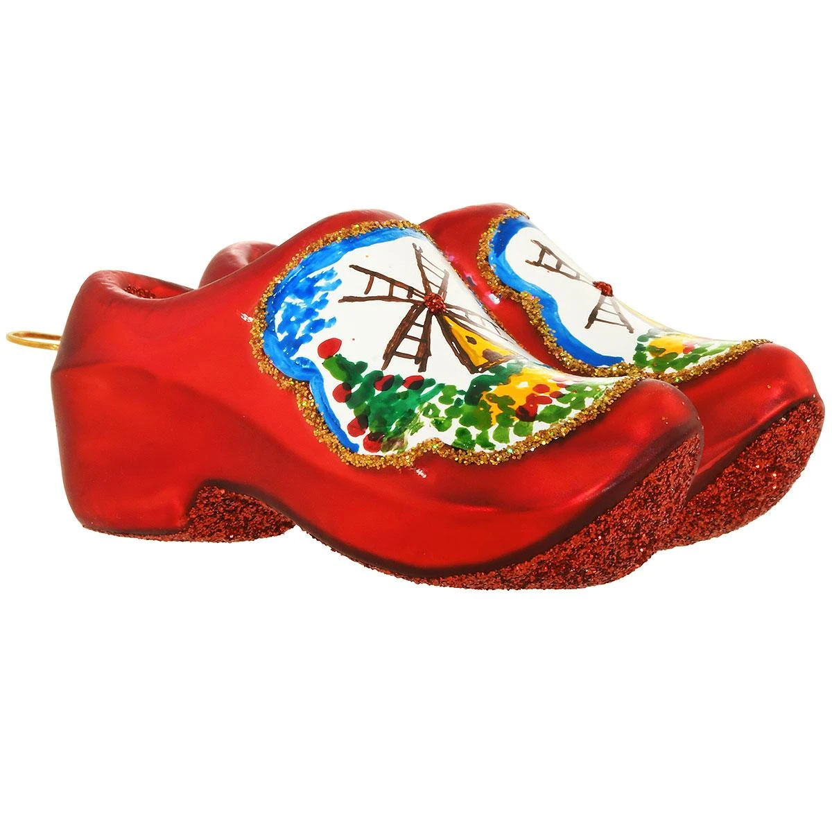 Dutch Wooden Shoes Glass Ornament 4 Dutch Wooden Shoes Glass Ornament - Image 2