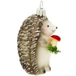 Hedgehog Gray Glass Ornament -Holiday Decoration Store 1261920 web 2