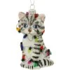 Tabby Grey Cat Wrapped In Lights Glass Ornament -Holiday Decoration Store 1261942 web 1.default