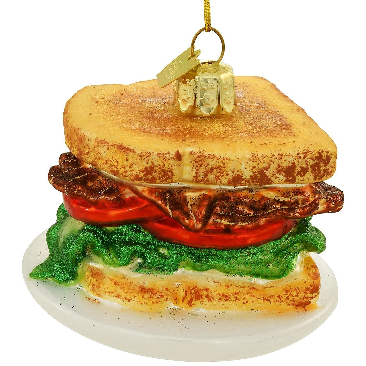BLT Sandwich Glass Ornament 3 BLT Sandwich Glass Ornament