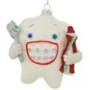 Tooth With Braces And Toothbrush Glass Ornament -Holiday Decoration Store 1270011 web 1.default