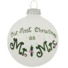Our First Christmas As Mr. & Mrs. Heart Gifts Glass Ornament -Holiday Decoration Store 1270094 web 1.default