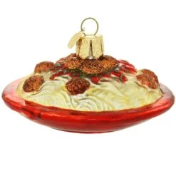 Spaghetti And Meatballs Glass Ornament