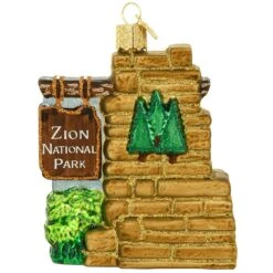 Zion National Park Glass Ornament